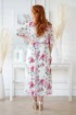 Kremowa sukienka w kwiaty - Adela