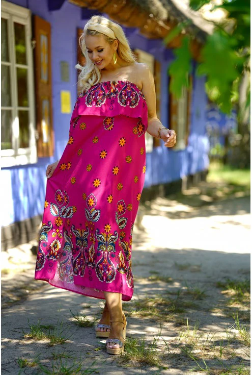 różowa hiszpanka z modnym wzorem