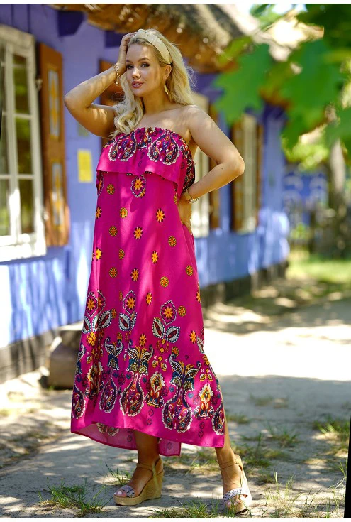 różowa modna hiszpanka plus size