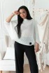 Biały sweterek z obniżoną linią ramion - Camila