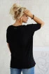 Czarna bluzka z miedzianym nadrukiem - Nelsa