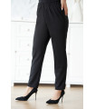 Czarne eleganckie spodnie z szeroką nogawką - Angie