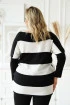 Ciepły sweter w biało-czarne paski - ASHEN