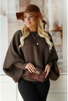 brązowy sweter plus size Peyton