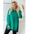 Zielona bluza oversize z rozcięciami po bokach - Bethany