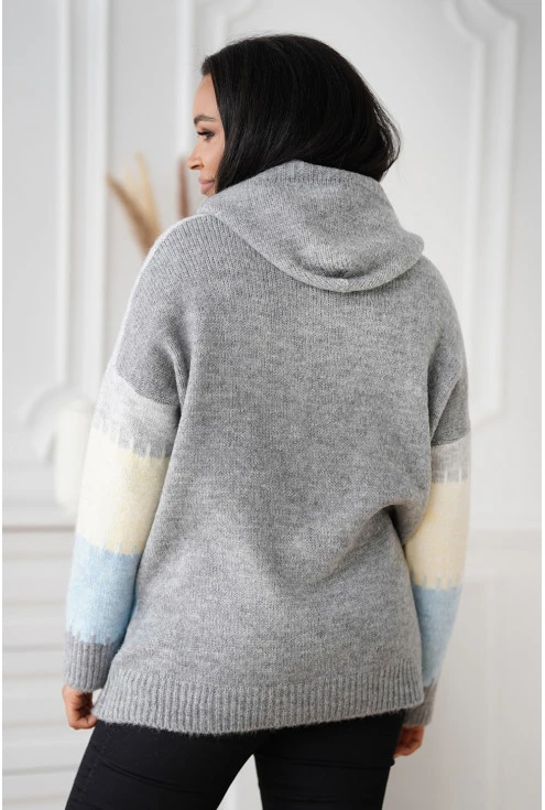 szary sweter Tamira w dużych rozmiarach