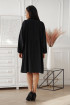 Czarna rozkloszowana sukienka z wiązaniem na dekolcie - Darie