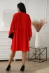 Czerwona rozkloszowana sukienka z wiązaniem na dekolcie - Darie