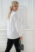 Biała koszula z ukrytymi guziczkami i długim rękawem - Arianna