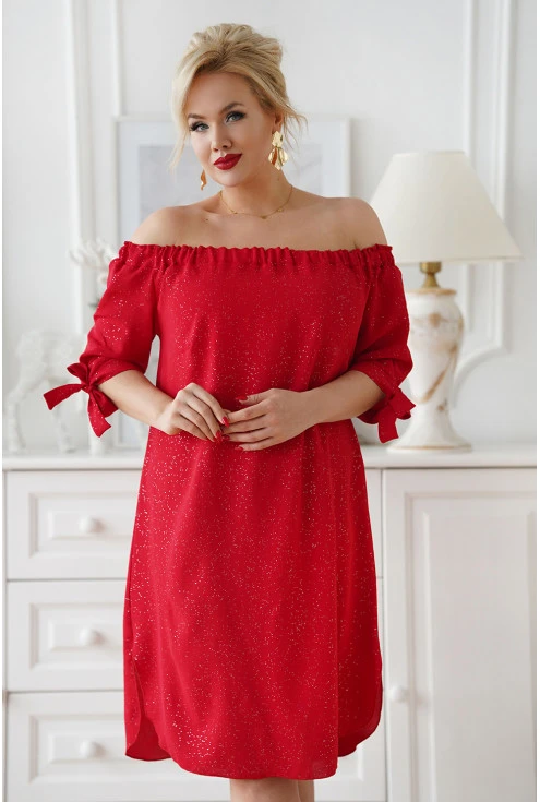 czerwona sukienka hiszpanka marita