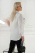 Biała bluzka/koszula z dekoltem z kieszonkami - SIMONA