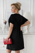 Czarna sukienka oversize z dekoltem V - DOLORES