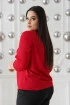 Czerwona bluzka z wiązaniem na dekolcie - Lorrie