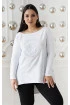 Biała bluzka z wytłaczanym wzorem gwiazdy - Trissa