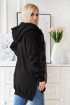 Czarna jesienna bluzo-kurtka z kapturem - Alvira