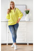 Żółta bluza z marszczeniem na rękawach i haftem - Sherine