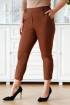 Brązowe materiałowe spodnie cygaretki - Iwetta