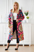 Kolorowy płaszcz plus size w kwiaty - Lanvi
