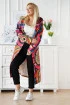 Kolorowy płaszcz plus size w kwiaty - Lanvi