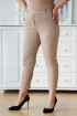 Beżowe materiałowe spodnie cygaretki - Iwetta