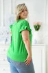 Soczysto-zielona bluzka z falbaną na rękawach - Ferri