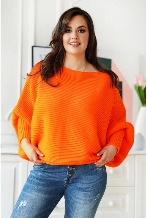 Pomarańczowy neon sweterek