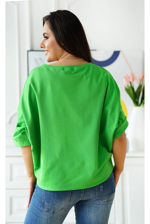 Zielona bluzka kimono duże rozmiary