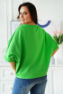 Zielona bluzka kimono z ozdobną naszywką - Nadie