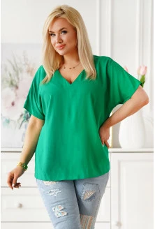 Zielona bluzka z dekoltem V - Malena