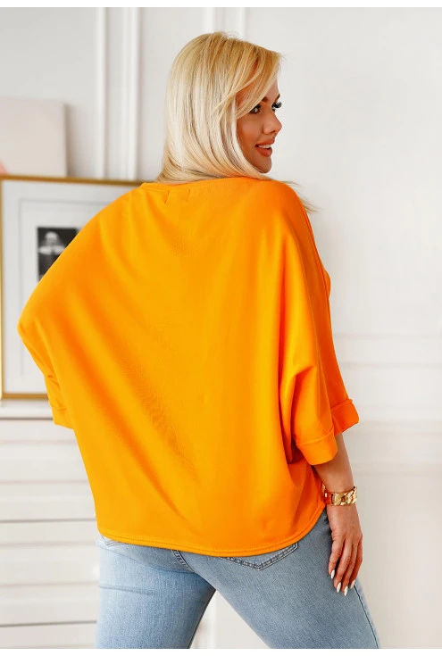 Pomarańczowa bluzka plus size