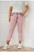 Różowe jeansy z szyciami na kolanach - Fendy