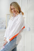 Biała koszula z pomarańczową taśmą na plecach - Loreni