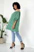 Zielona bluzka hiszpanka z drobnymi kwiatkami - Amire
