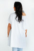 Biała tunika oversize białym nadrukiem Top Secret - Adive
