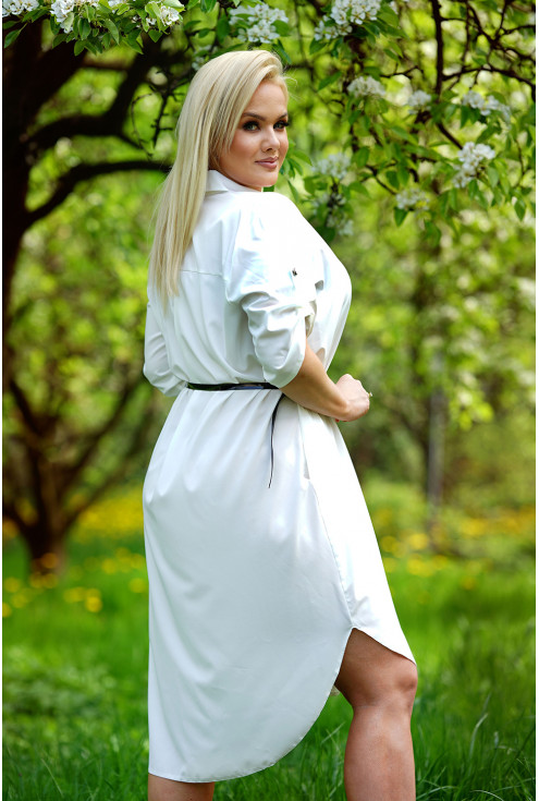 biała tuniko-sukienka xxl