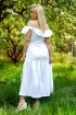 Biała sukienka z falbaną - Malti