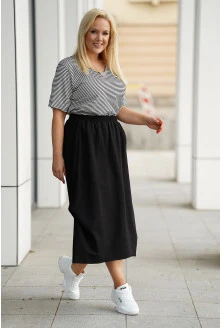 Czarna dresowa spódnica z gumką w talii - Seila
