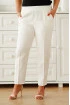 Kremowo-białe eleganckie spodnie z prostą nogawką - Ricki