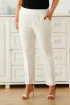 Kremowo-białe eleganckie spodnie z prostą nogawką - Ricki