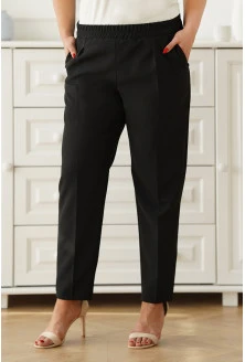Czarne eleganckie spodnie z prostą nogawką - RICKI