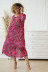 Różowa sukienka z siateczki wzór marmurek - Sintia