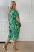 Wiskozowa sukienka oversize w zielono-niebieski wzór - WIJA