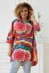 Kolorowa koszula tunika plus size z wzorem - Rosalie