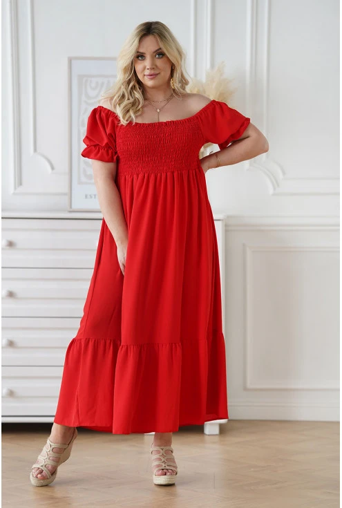 Czerwona sukienka hiszpanka XXL