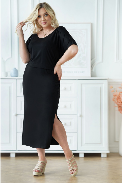 czarna sukienka maxi - duże rozmiary