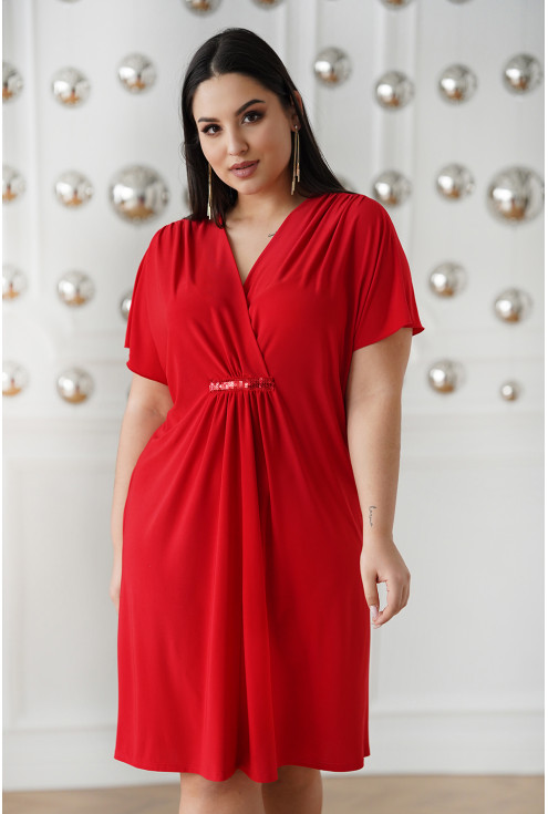 czerwona sukienka plus size
