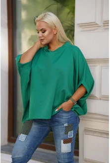 Zielona bluzka plus size kimono - Marion