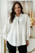 Biała koszula oversize z ukrytymi guzikami - Monice