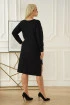 Czarna dresowa sukienka z długim rękawem - Savannah