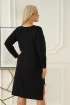 Czarna dresowa sukienka z długim rękawem - Savannah